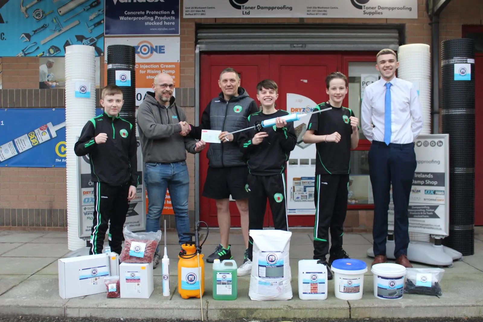 Patrick Toner (Director) & Carl Curran (Managing Director) meet with Saints Boxing Club (ABC) to donate & help young people.