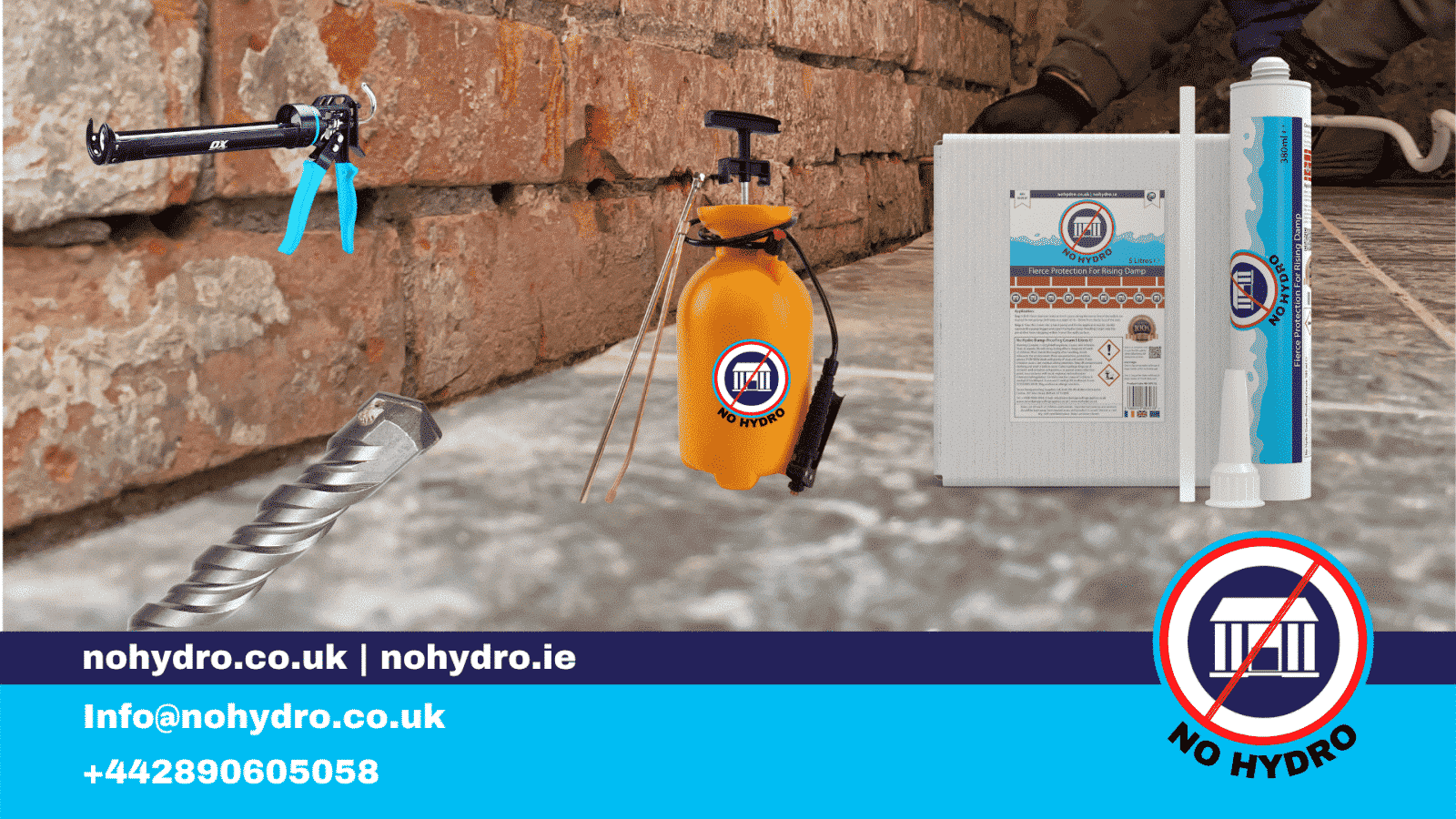 What equipment is required to apply No Hydro Damp Proofing Cream?