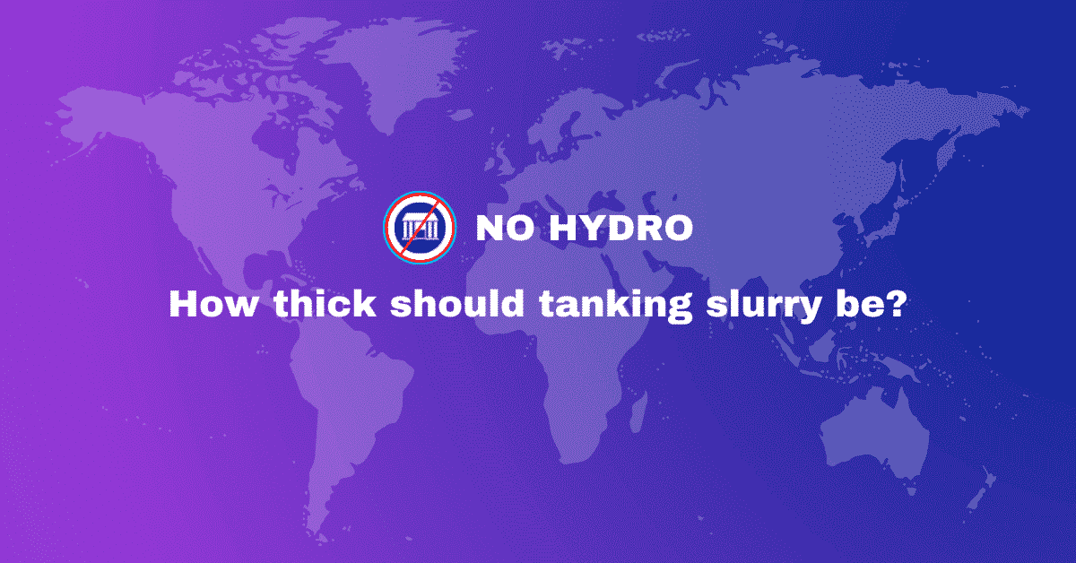 How thick should tanking slurry be - No Hydro