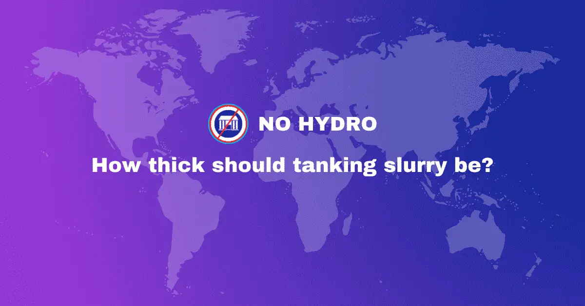 How thick should tanking slurry be - No Hydro